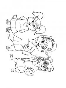 Alvin and the Chipmunks coloring page 6 - Free printable