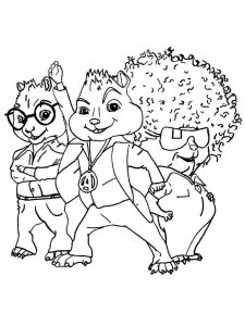 Alvin and the Chipmunks coloring page 36 - Free printable