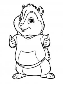 Alvin and the Chipmunks coloring page 38 - Free printable
