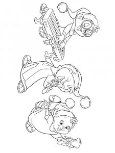 Alvin and the Chipmunks coloring page 27 - Free printable