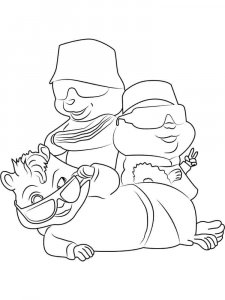 Alvin and the Chipmunks coloring page 28 - Free printable