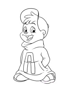 Alvin and the Chipmunks coloring page 29 - Free printable