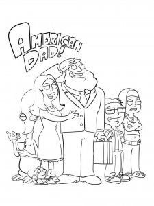 American Dad coloring page 5 - Free printable