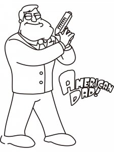 American Dad coloring page 6 - Free printable