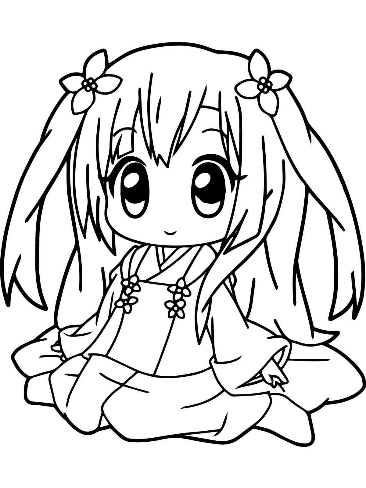 Anime Girl coloring pages