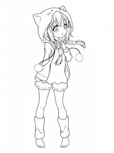 Anime Girl coloring page 18 - Free printable