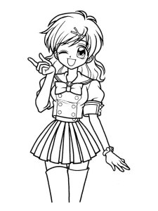 Anime Girl coloring page 2 - Free printable