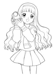 Anime Girl coloring page 34 - Free printable