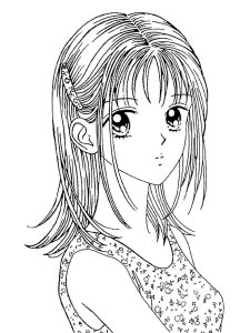 Anime Girl coloring page 35 - Free printable