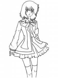 Anime Girl coloring page 50 - Free printable