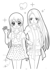 Anime Girl coloring page 52 - Free printable