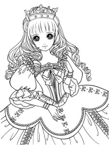 Anime Princess coloring page 1 - Free printable