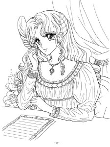Anime Princess coloring page 4 - Free printable