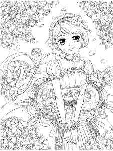 Anime Princess coloring page 7 - Free printable