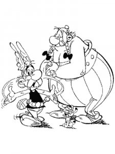 Asterix and Obelix coloring page 25 - Free printable