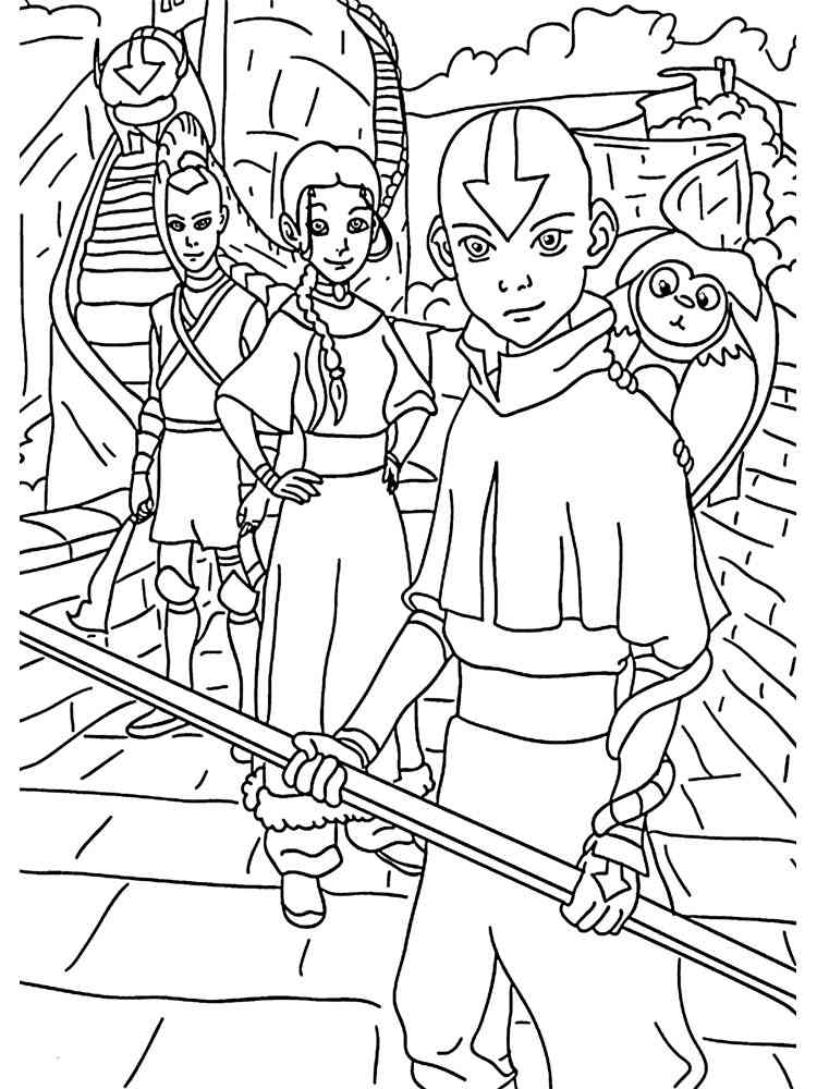 Free Avatar The Last Airbender coloring pages. Download and print