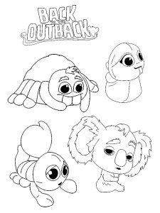 Back to the Outback coloring page 1 - Free printable