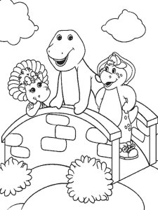 Barney Friends coloring page 4 - Free printable