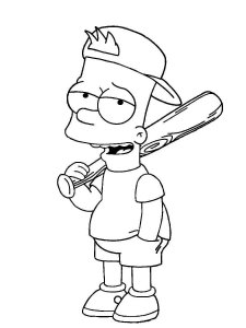 Bart Simpson coloring page 12 - Free printable