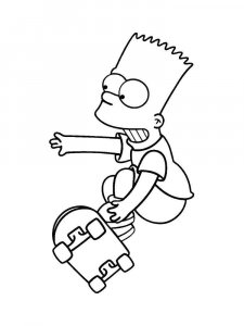 Bart Simpson coloring page 4 - Free printable