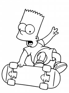 Bart Simpson coloring page 5 - Free printable