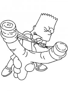 Bart Simpson coloring page 7 - Free printable