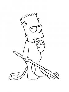 Bart Simpson coloring page 9 - Free printable