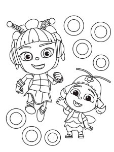 Beat Bugs coloring page 1 - Free printable