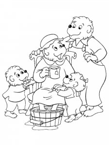 Berenstain Bears coloring page 1 - Free printable
