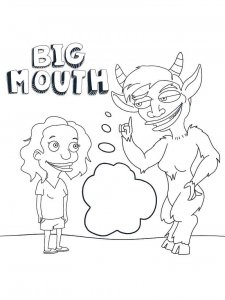 Big Mouth coloring page 5 - Free printable