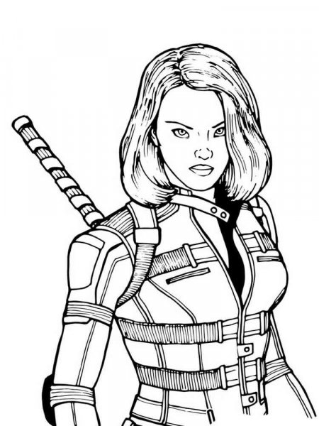 Black Widow coloring pages