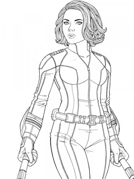 Black Widow coloring pages