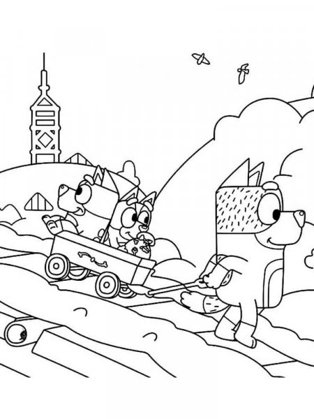 Bluey coloring pages