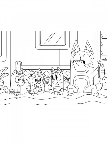 Bluey coloring pages