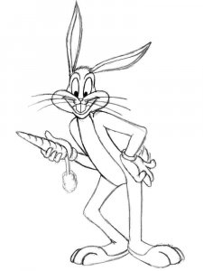 Bugs Bunny coloring page 7 - Free printable