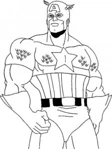 Captain America coloring page 1 - Free printable