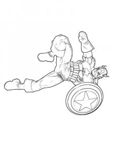Captain America coloring page 11 - Free printable
