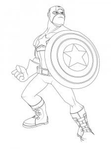 Captain America coloring page 12