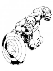 Captain America coloring page 14 - Free printable
