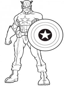 Captain America coloring page 15
