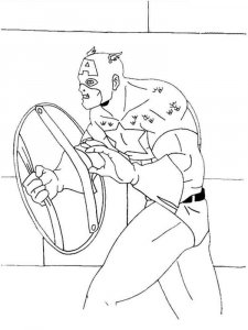Captain America coloring page 16
