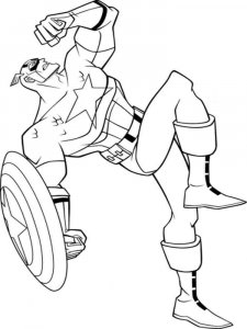 Captain America coloring page 18