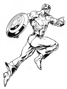 Captain America coloring page 19