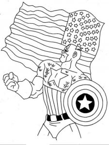 Captain America coloring page 2 - Free printable