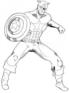 Captain America coloring page 22 - Free printable