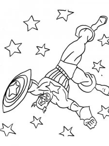 Captain America coloring page 23 - Free printable