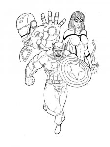 Captain America coloring page 24