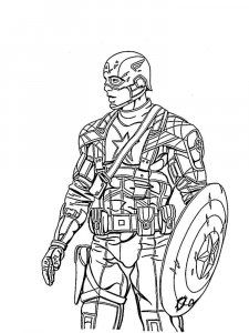 Captain America coloring page 29 - Free printable