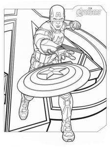 Captain America coloring page 3 - Free printable