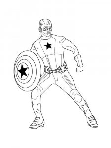 Captain America coloring page 33 - Free printable